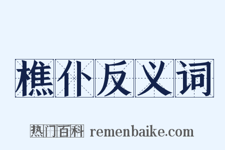 樵仆反义词是什么意思的图片